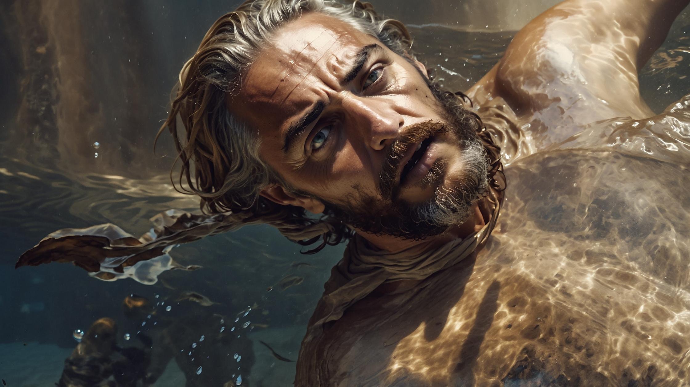 Jonah Drowning Underwater