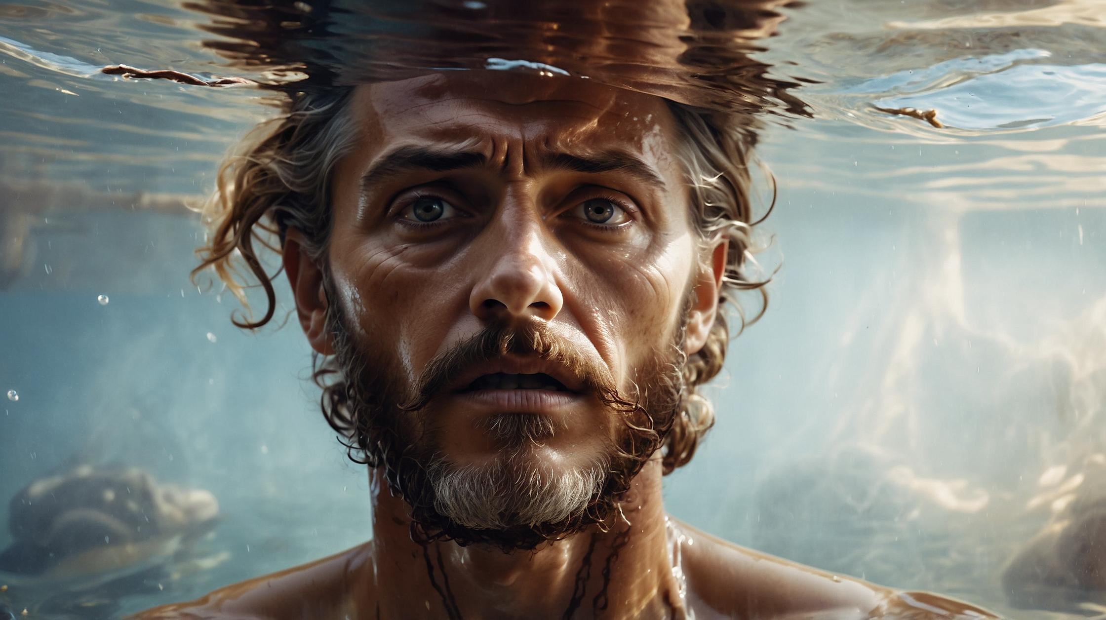 Jonah Drowning Underwater