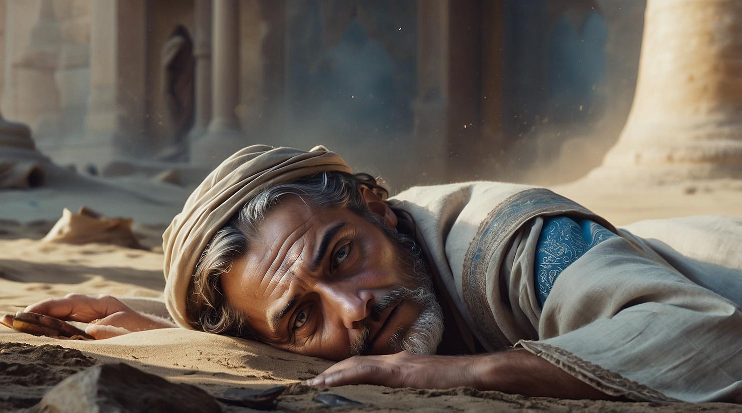 Jonah Unconscious on the Sand